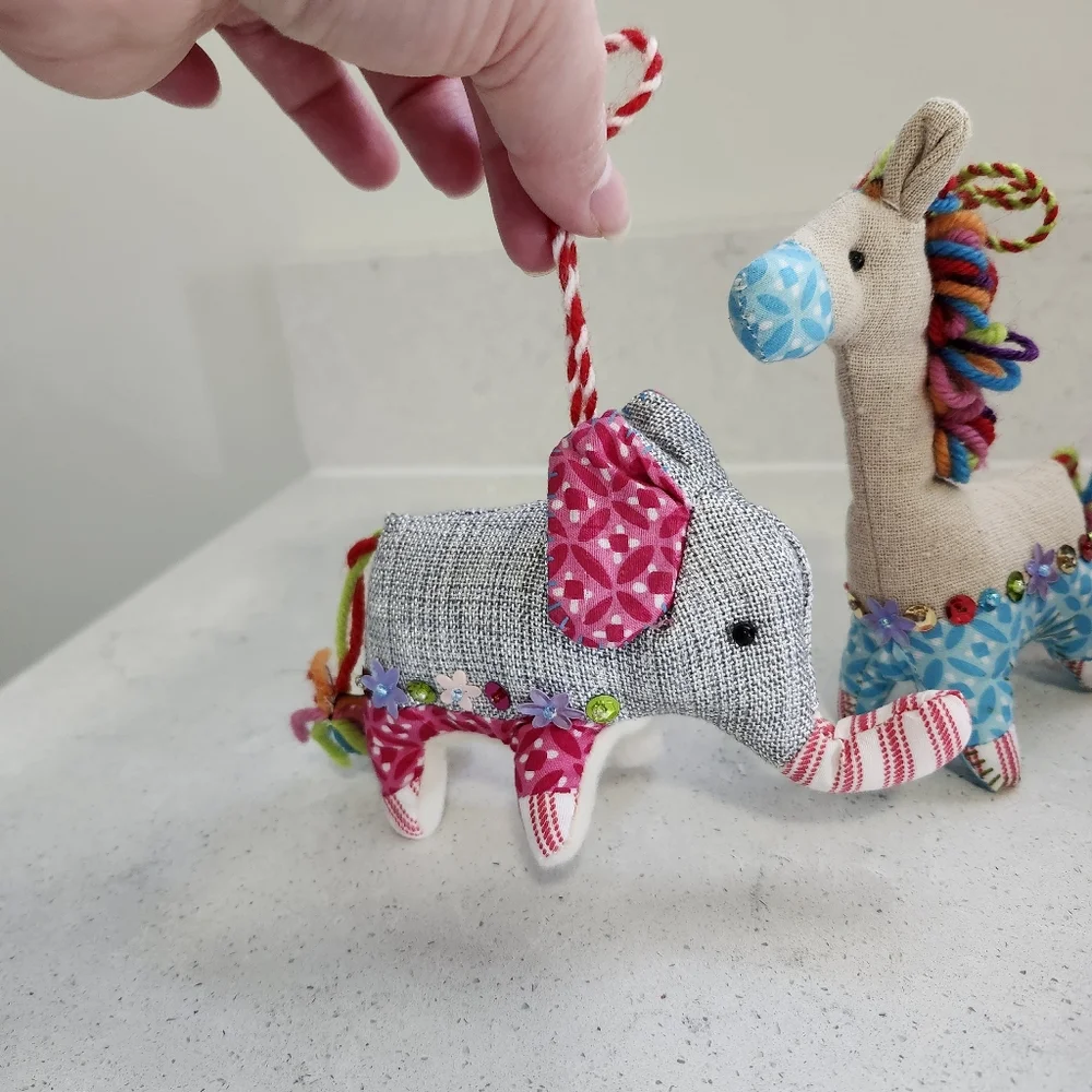Lot Of 4 Target Bullseye Playground Whimsical Circus Ornaments 2014